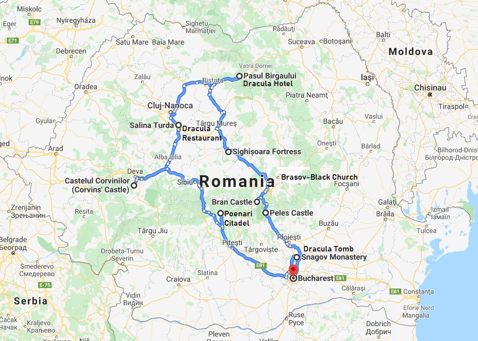 tours of Transylvania from Bucharest